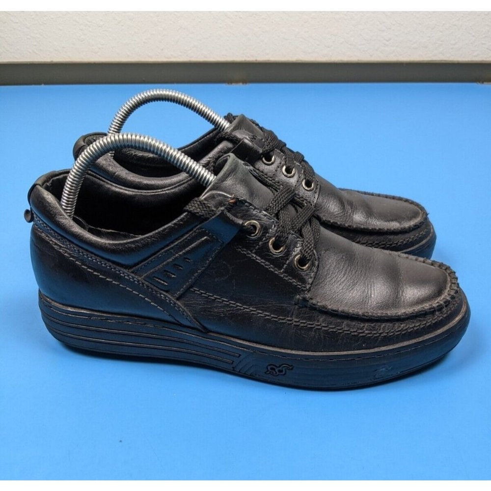 Gdefy Gravity Defyer Men's Black Leather Shoes Walking Sneakers Size 9
